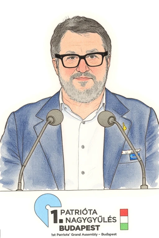 Ritratto in stile Hugo Pratt di Matteo Salvini, leader della Lega, china e pastello su sfondo bianco