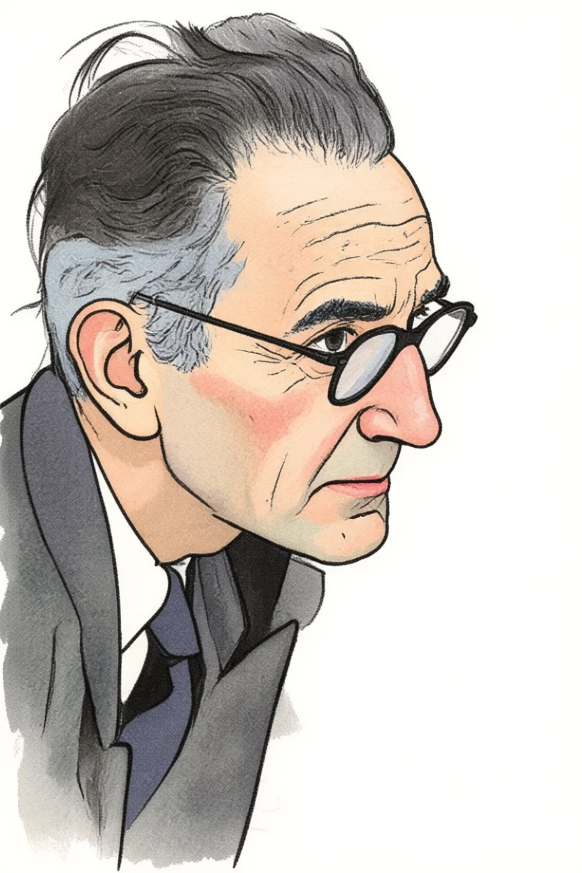 Günther Anders — ritratto in stile Hugo Pratt