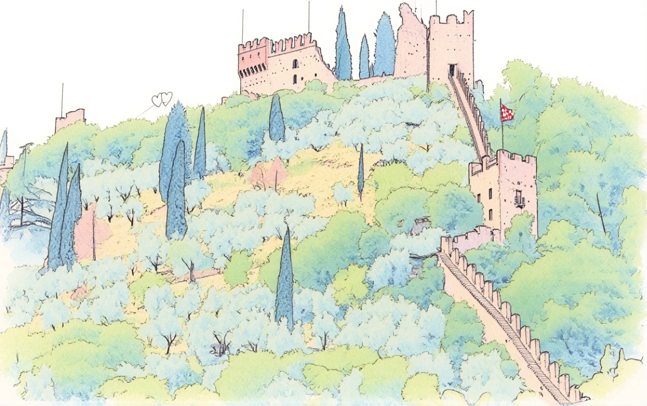 Castello Superiore di Marostica con le mura medievali