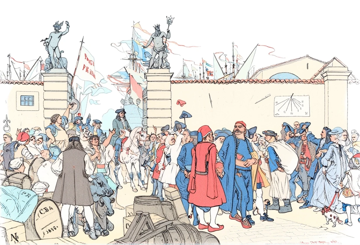 La proclamazione del Porto Franco di Trieste, Cesare Dell'Acqua (XIX sec.) La proclamazione del Porto Franco di Trieste, Cesare Dell'Acqua (XIX sec.)