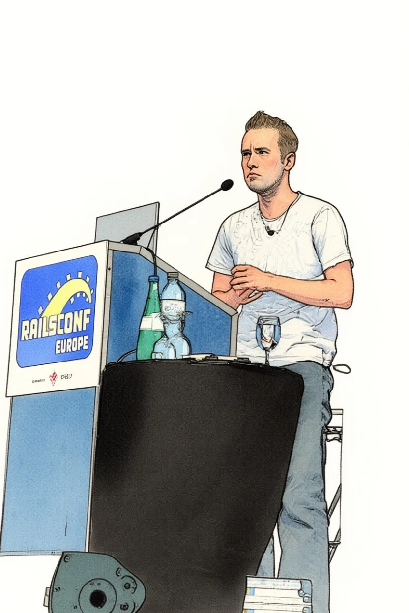 David Heinemeier Hansson, ritratto in stile Hugo Pratt