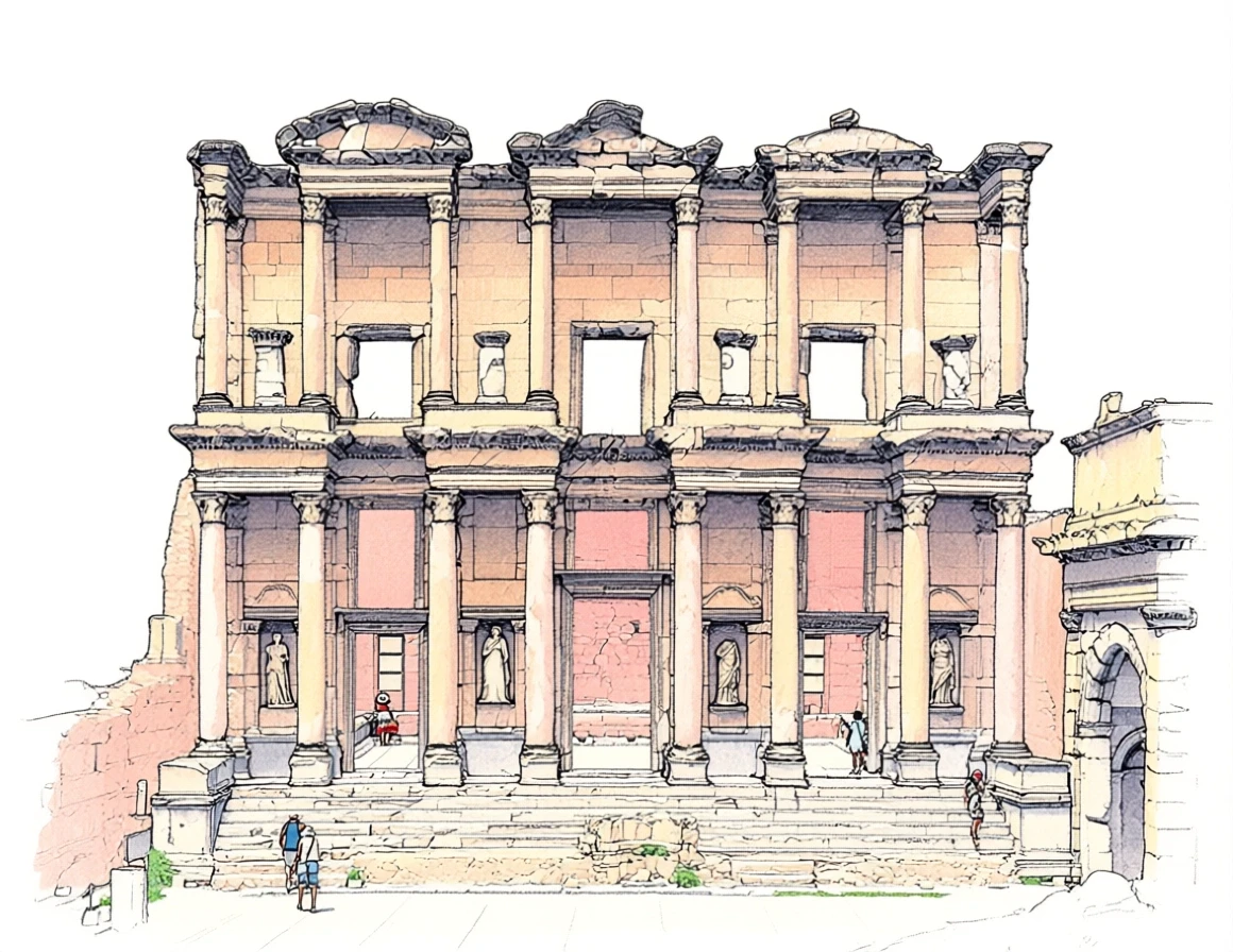 Facciata della Biblioteca di Celso
