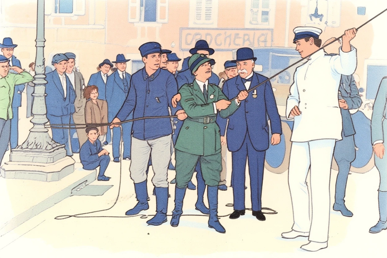Gabriele D'Annunzio all'alza bandiera italiana, Fiume 12 settembre 1920 