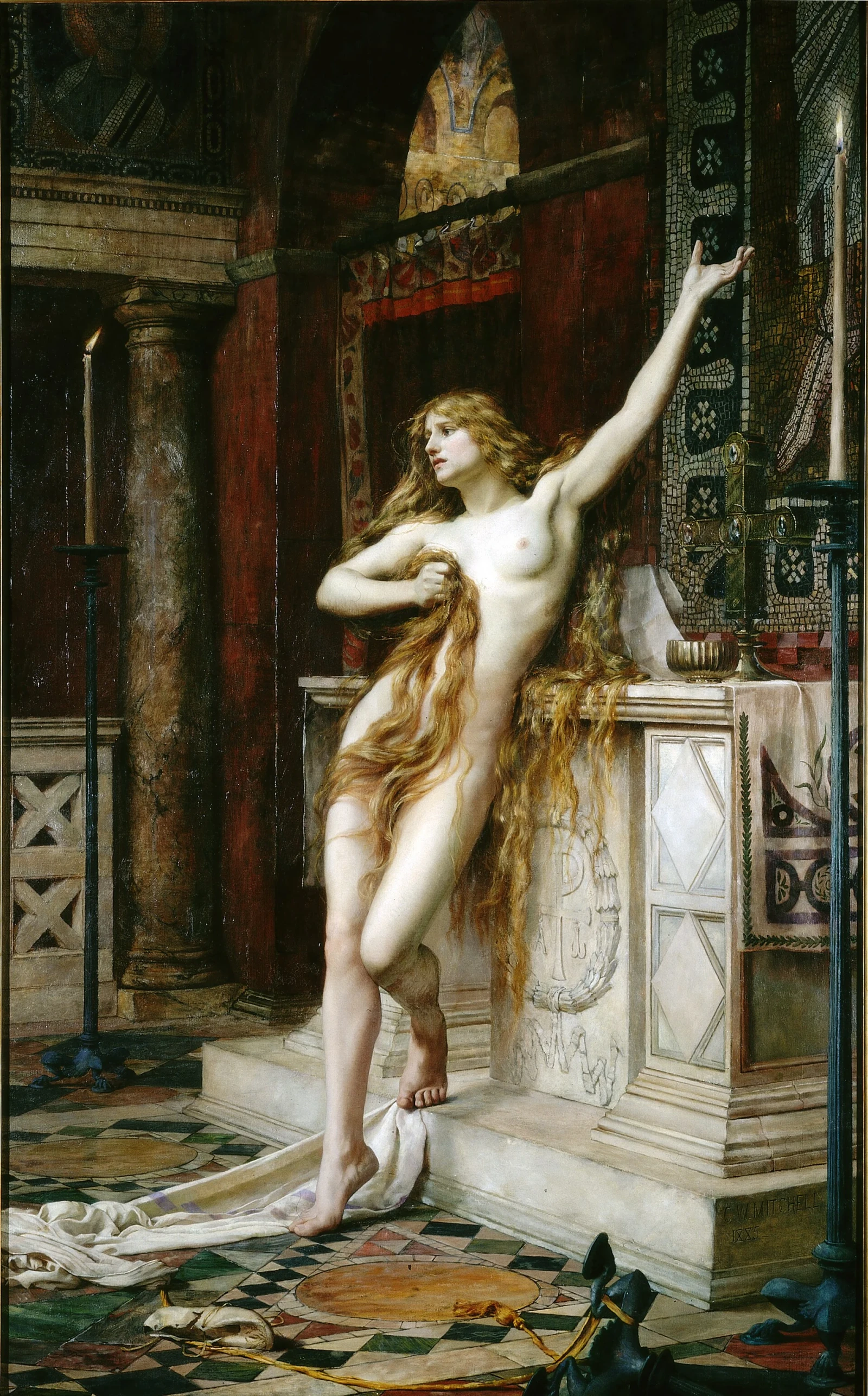 Hypatia di Charles William Mitchell (1885): la 'Venere botticelliana' del mito Hypatia di Charles William Mitchell (1885): la 'Venere botticelliana' del mito
